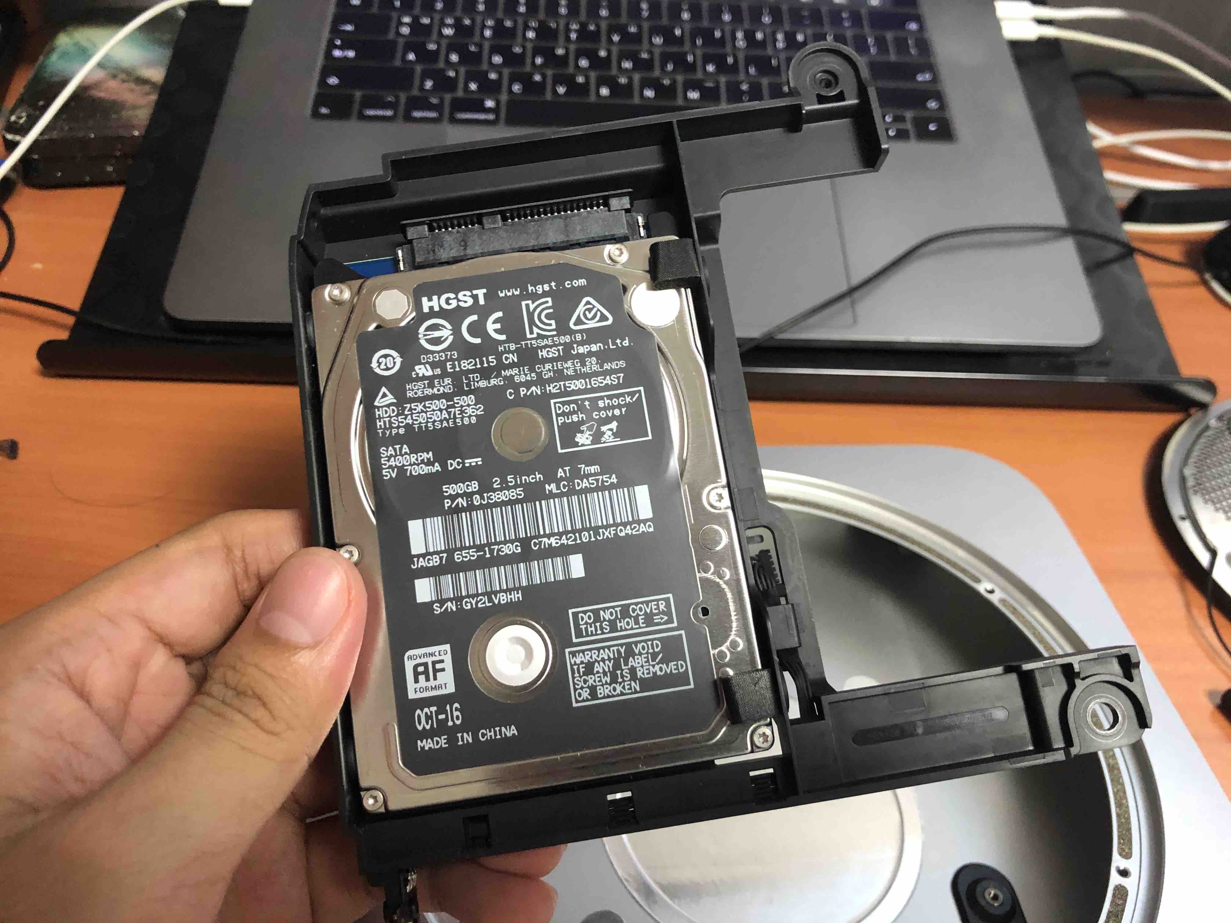 Mac mini(2014 Late) SSD 자가 교체 방법, 후기 - 둔필승총/鈍筆勝聰